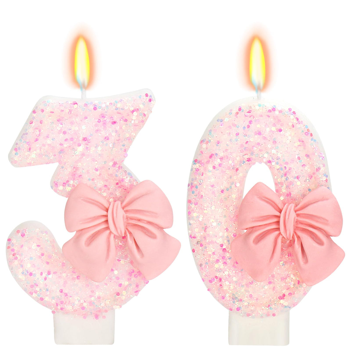 Bow-Shaped Birthday Candle for Cakes & Party Decor