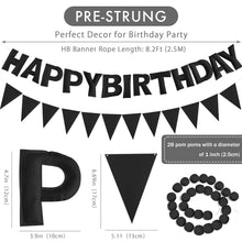 3-Piece Pre-Strung 3D Happy Birthday Banner Set
