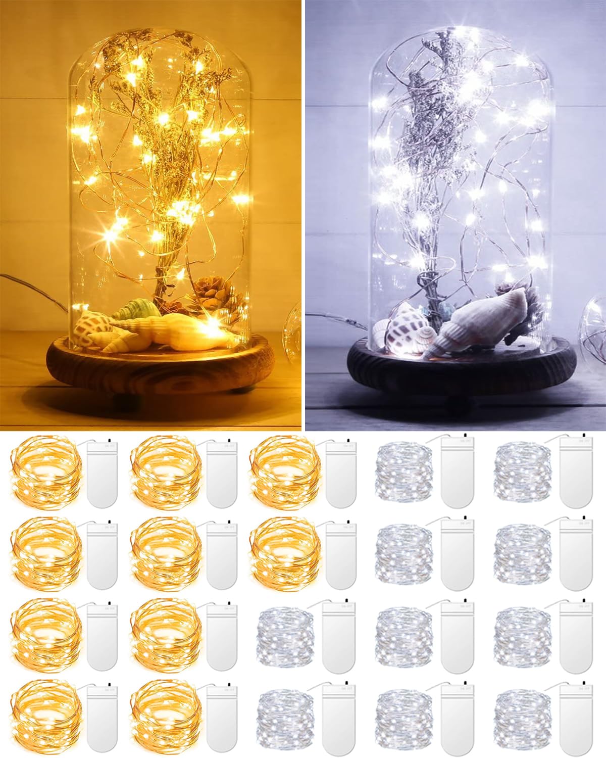 20-Pack Battery-Operated Mini Fairy String Lights for Events