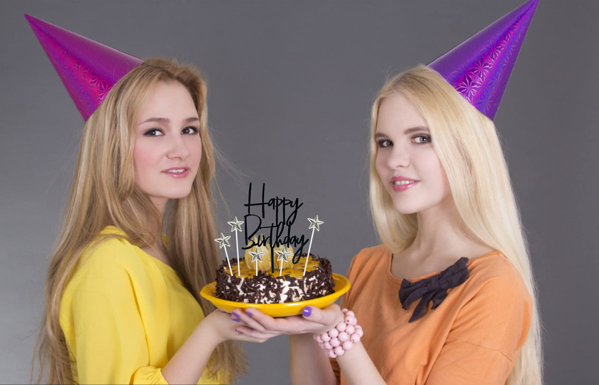 Happy Birthday Star Cake & Cupcake Topper Decoration Set