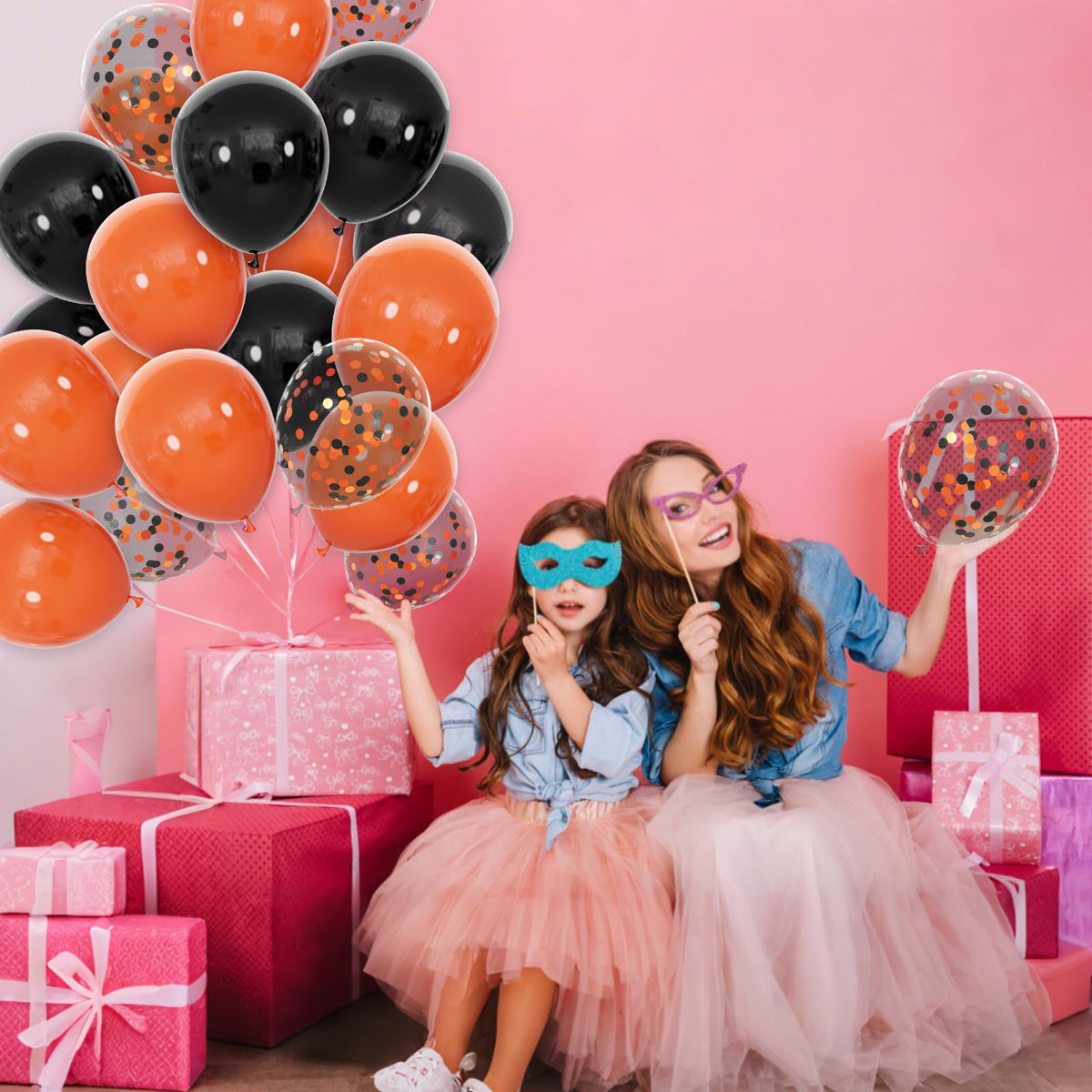 68-Piece 12-Inch Balloon Kit with Ribbons for Parties