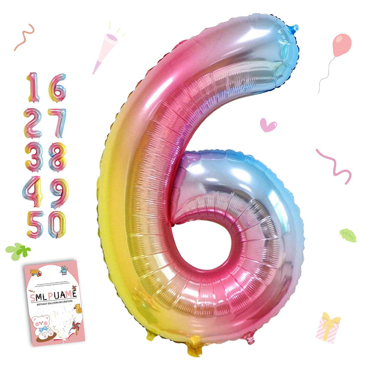40-Inch Jumbo Foil Number Balloon for Birthday Parties