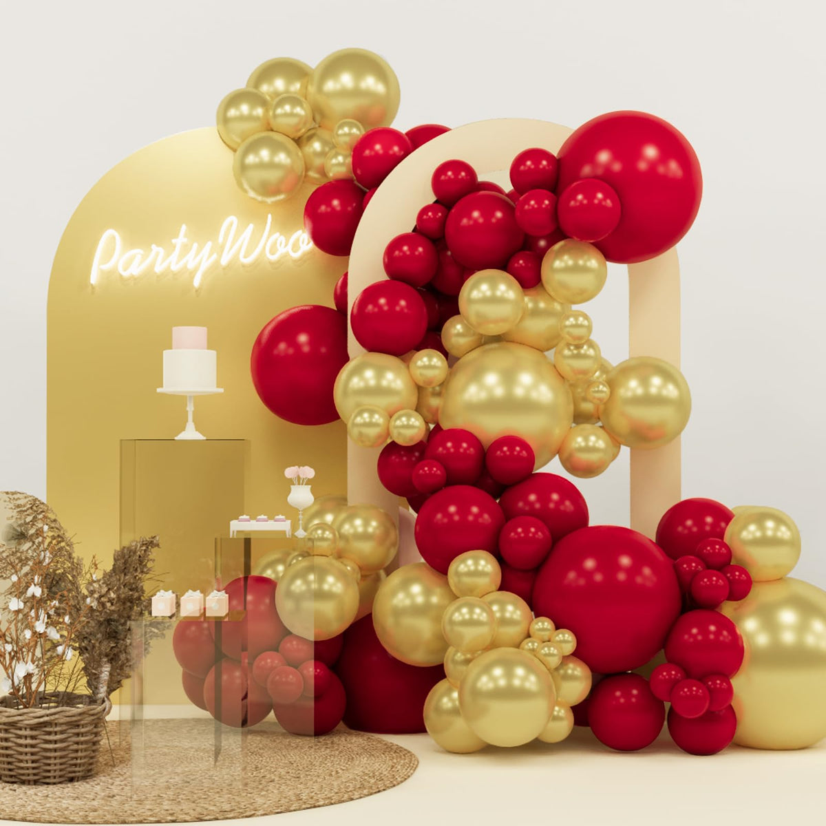 140-Piece Mixed-Size Balloon Pack for Party Decorations