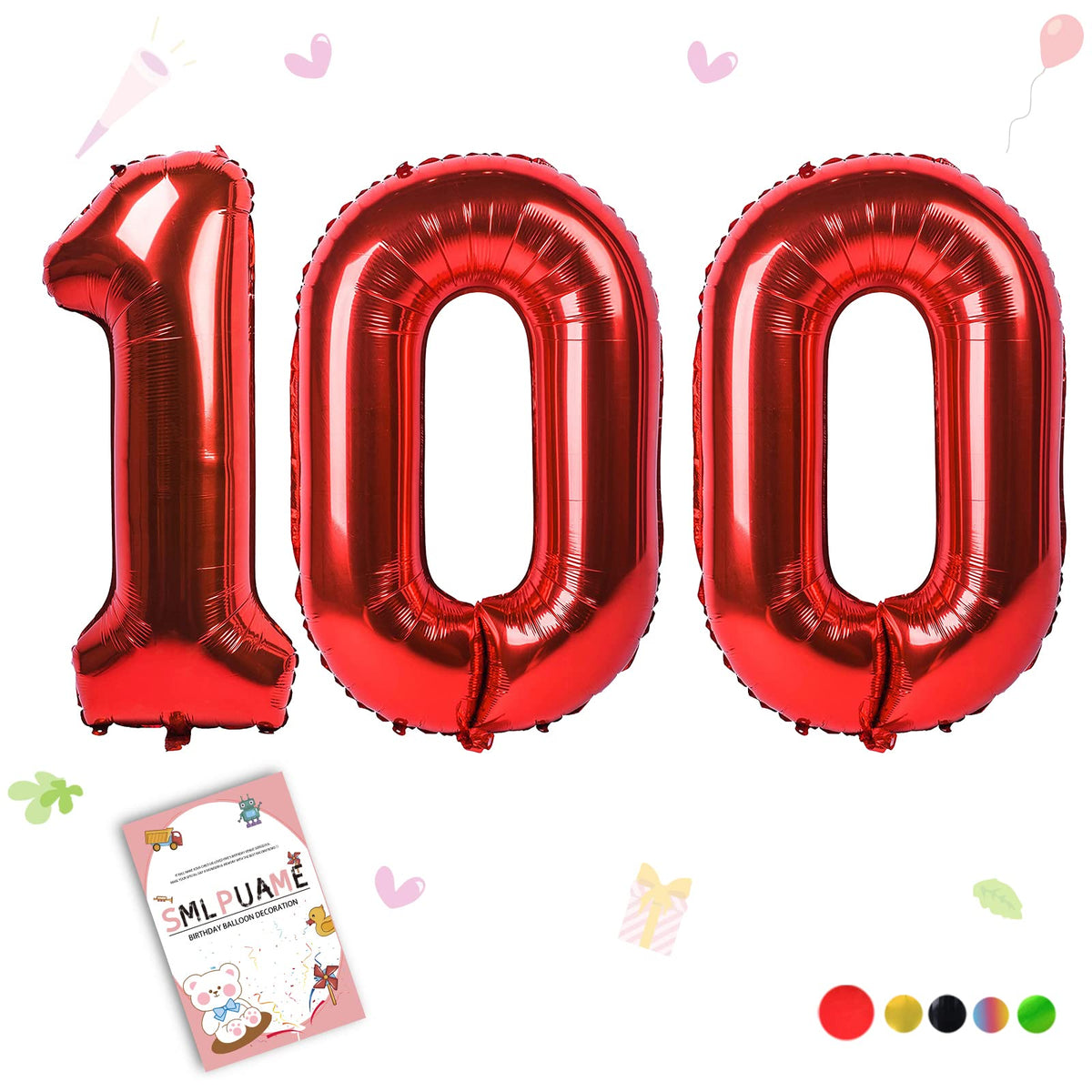 40-Inch Jumbo Foil Number Balloon for Birthday Parties