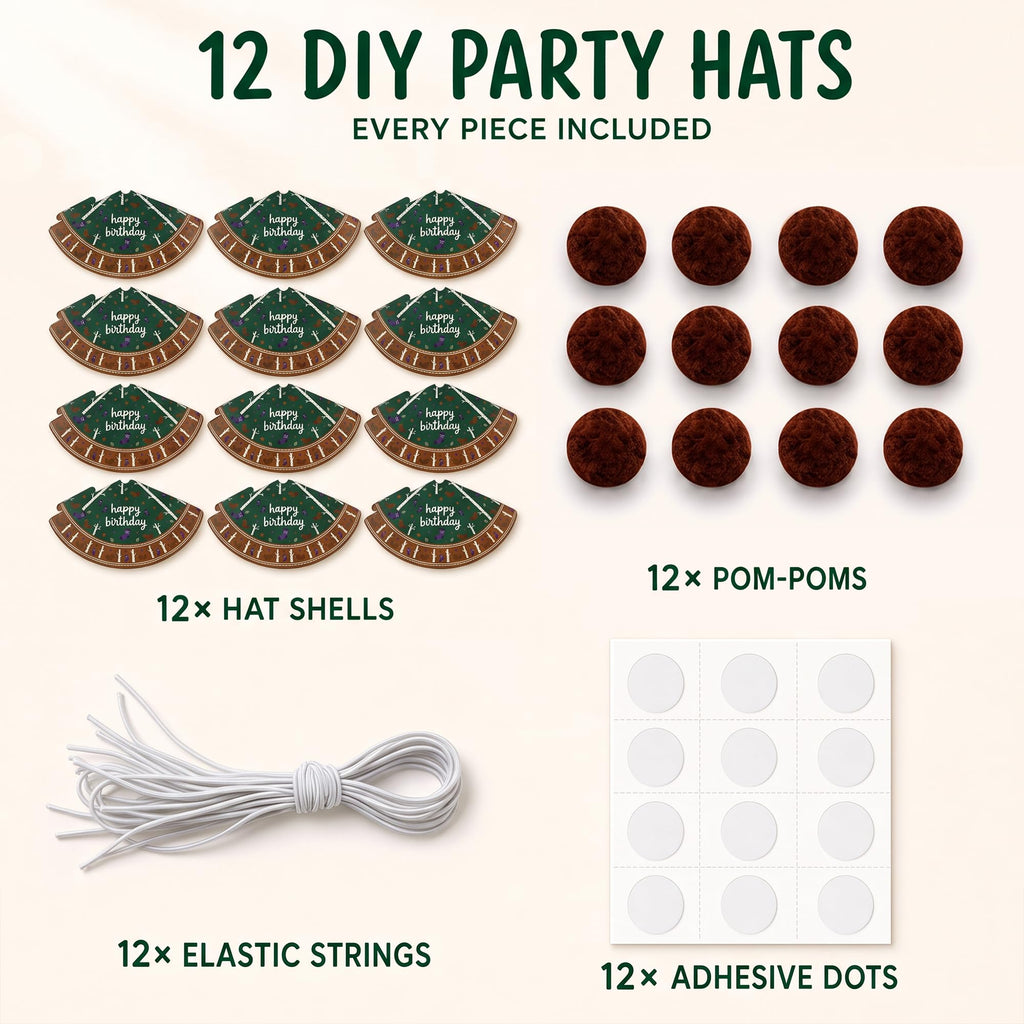 Mini Kids Birthday Party Hats, Assorted DIY Set