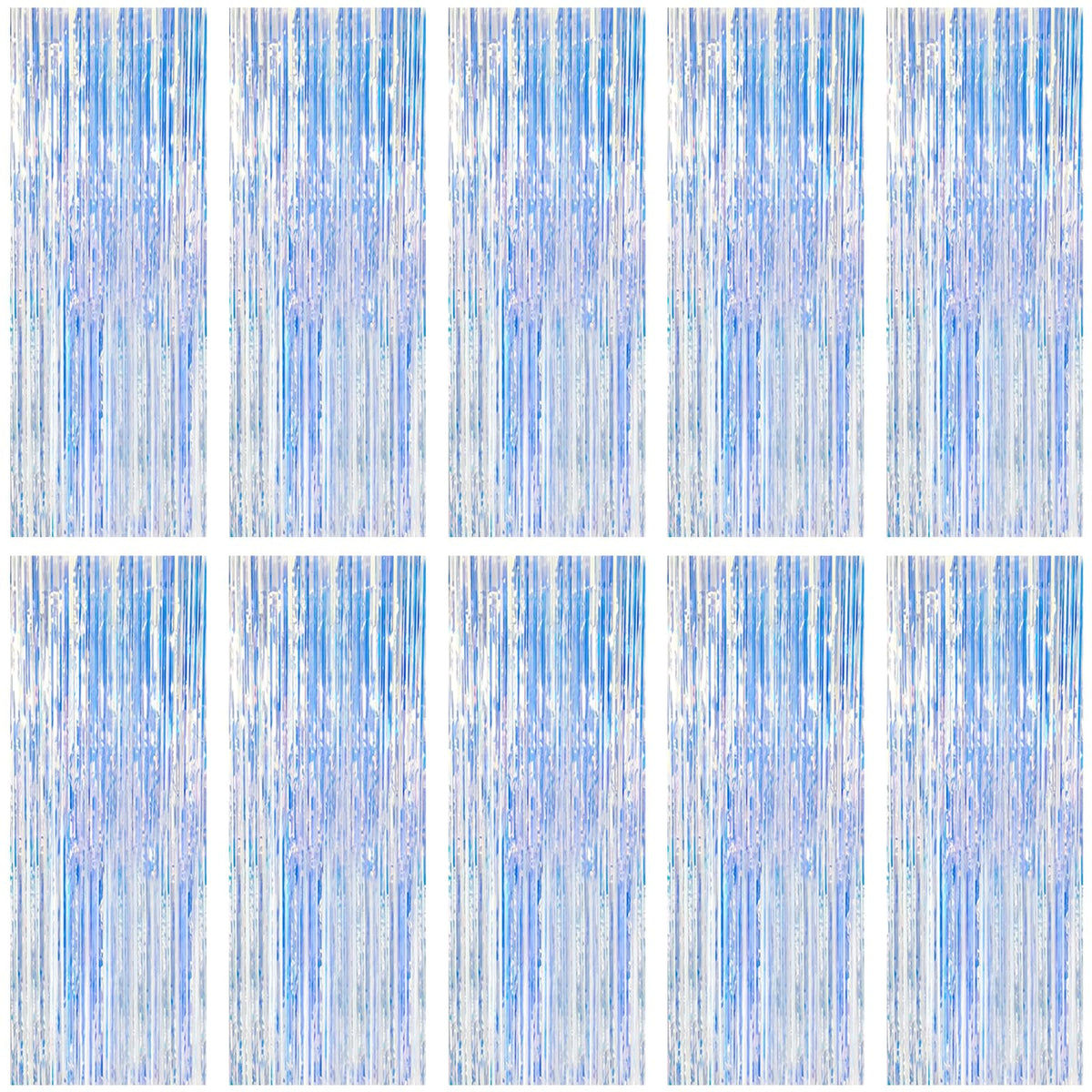 Foil Fringe Streamer Backdrop Curtain for Party Events