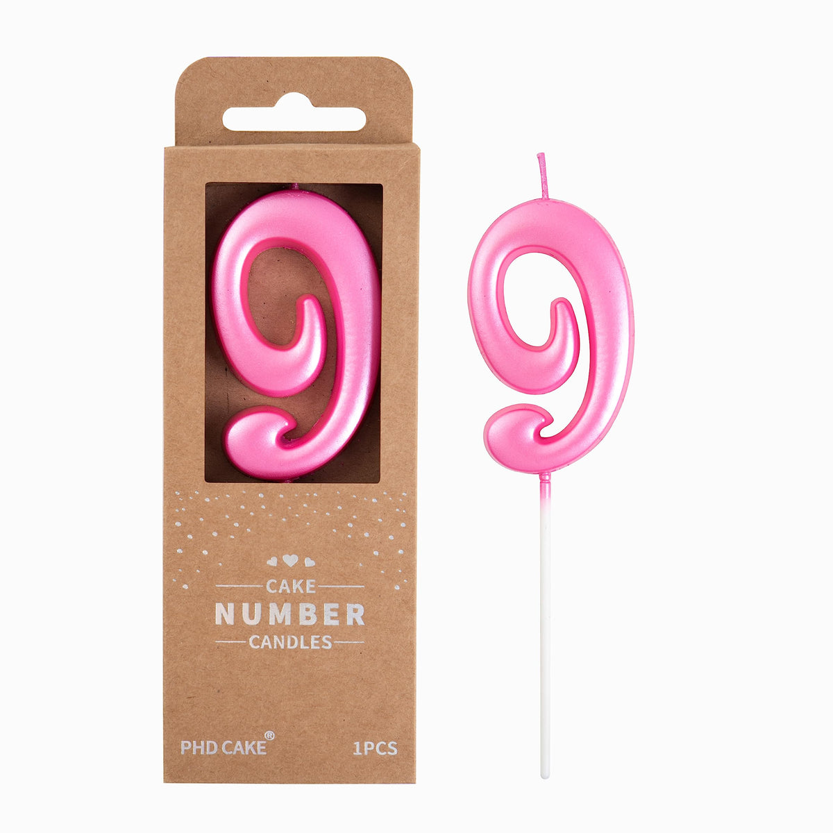 Large Elegant Number Candle for Birthday Cake Celebrations