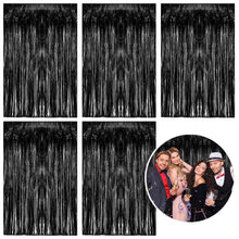 Metallic Foil Fringe Backdrop Curtain for Party Events