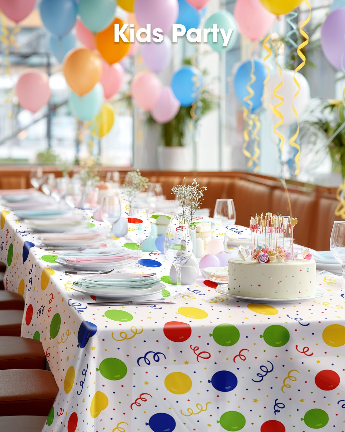Pureegg Plastic Table Cloth Disposable, Table Cloths for Parties, Decorative Tablecloths, Plastic Cover, Leakproof & Sturdy