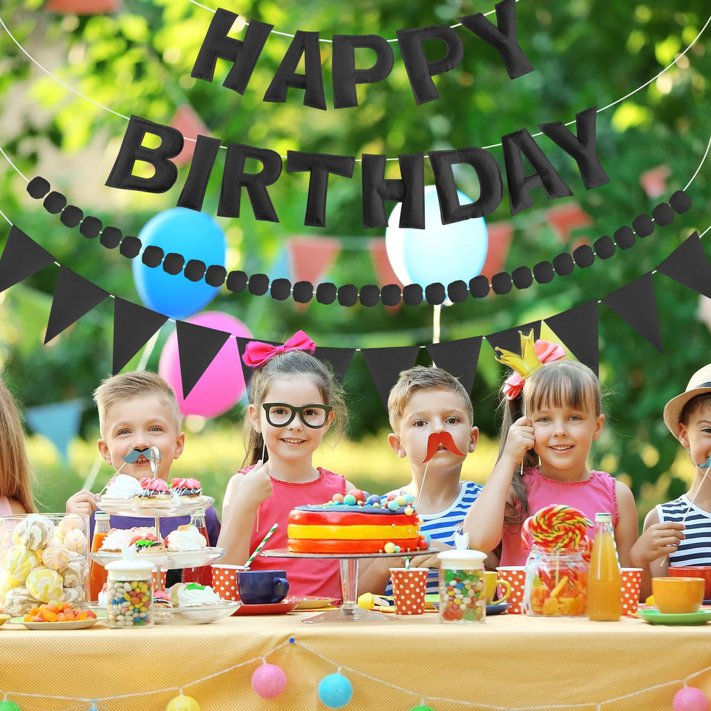3-Piece Pre-Strung 3D Happy Birthday Banner Set