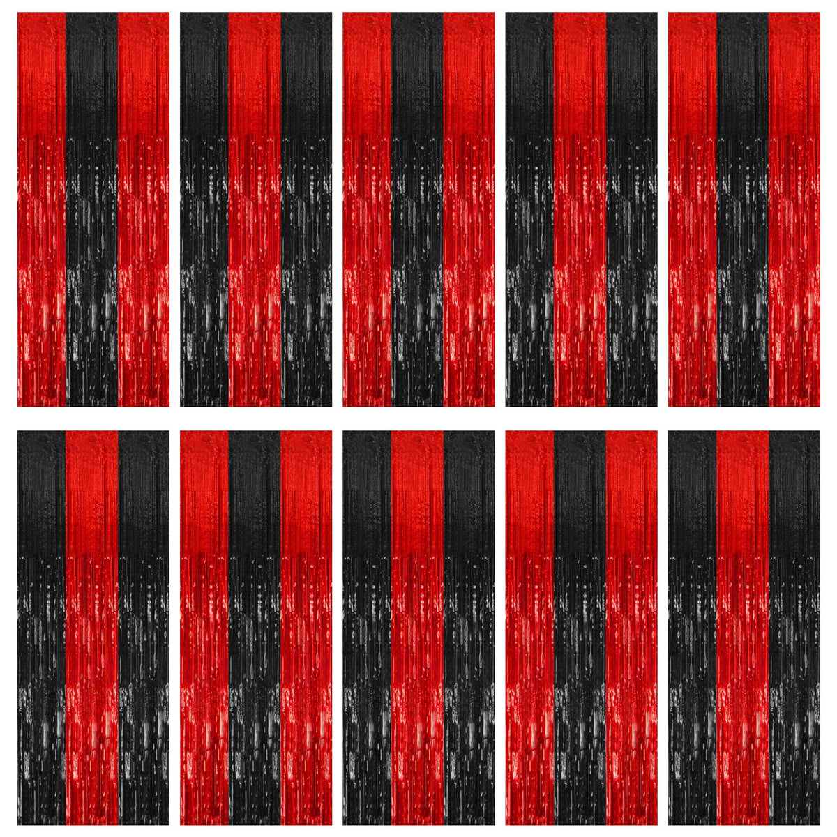 Foil Fringe Streamer Backdrop Curtain for Party Events