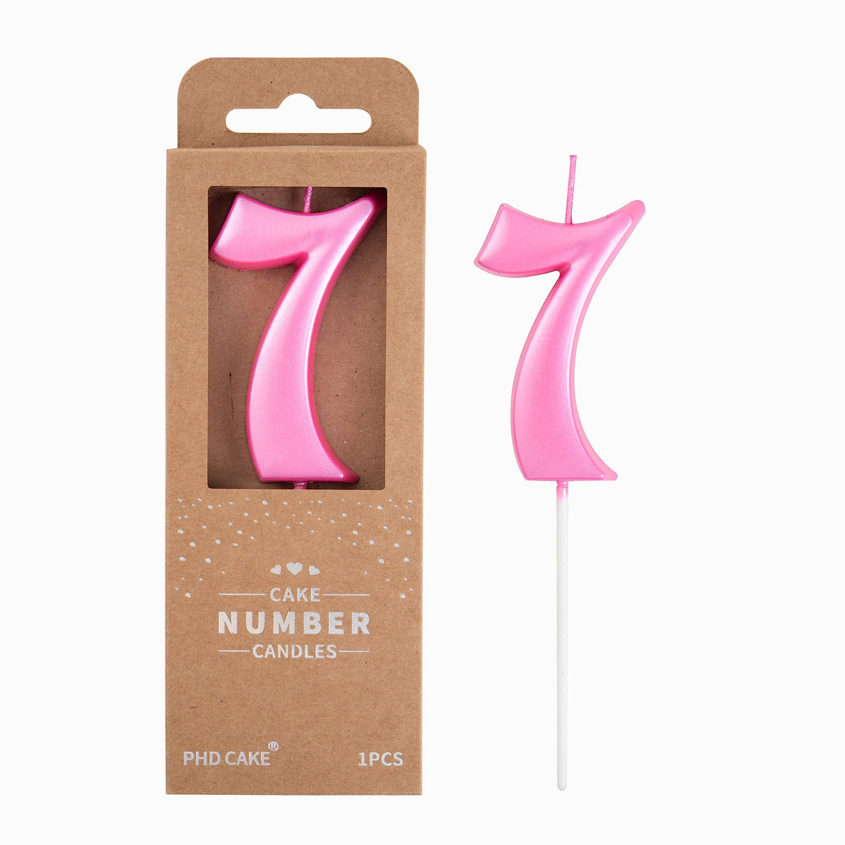 Large Elegant Number Candle for Birthday Cake Celebrations