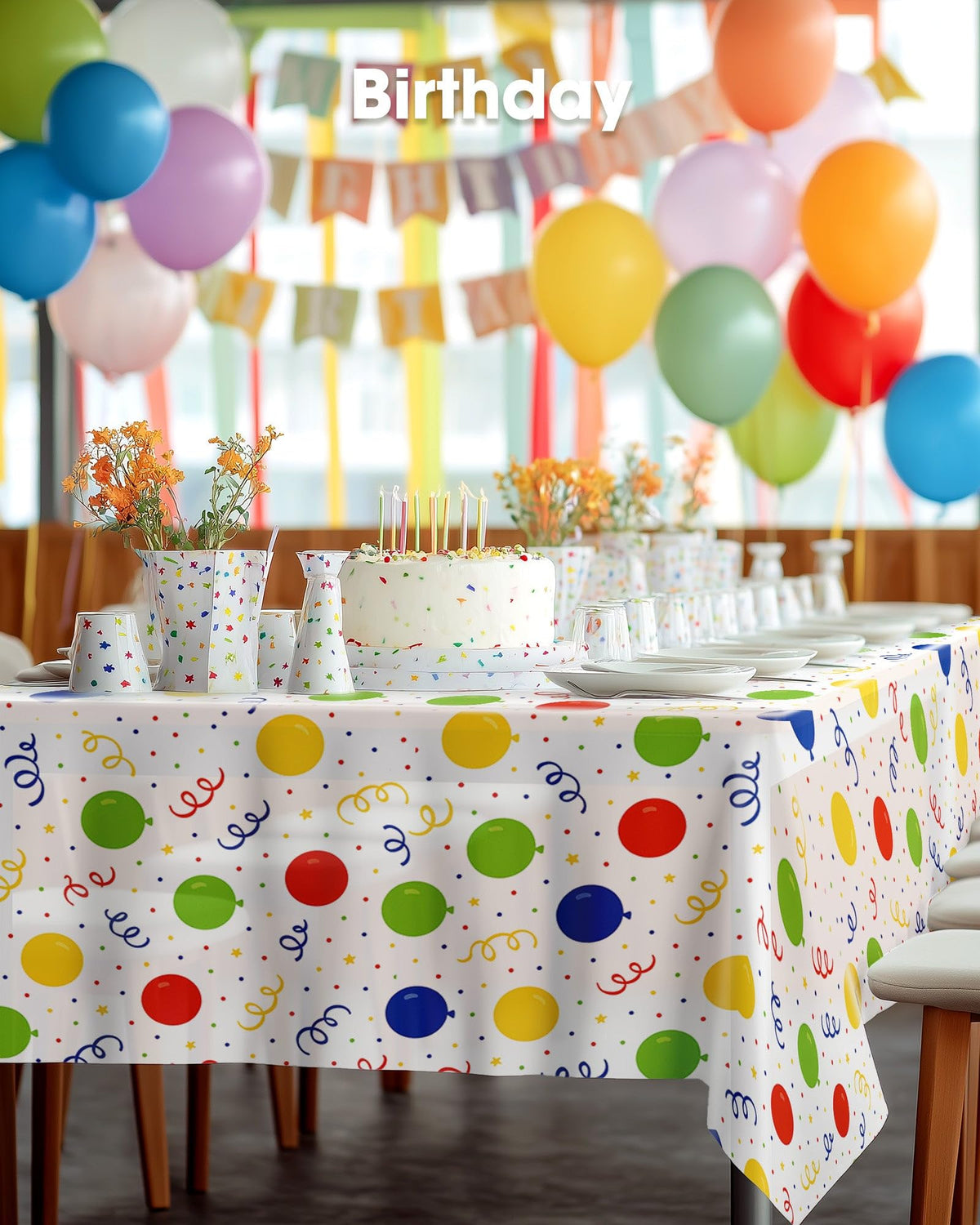 Pureegg Plastic Table Cloth Disposable, Table Cloths for Parties, Decorative Tablecloths, Plastic Cover, Leakproof & Sturdy