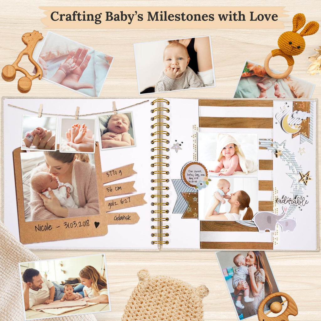 Linen Scrapbook Photo Album for Weddings & Memories