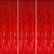 Metallic Tinsel Fringe Backdrop Curtain for Party Events