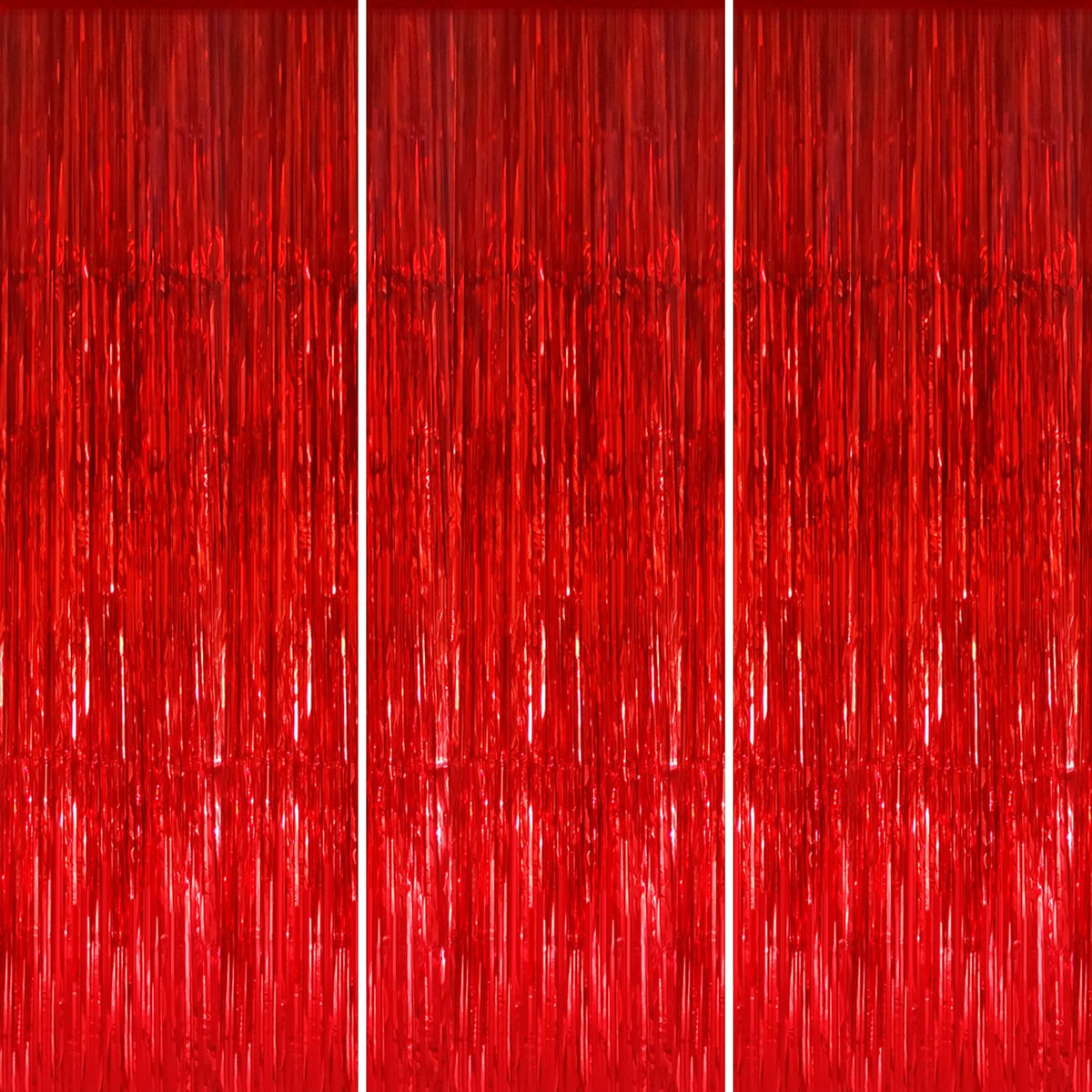 Metallic Tinsel Fringe Backdrop Curtain for Party Events