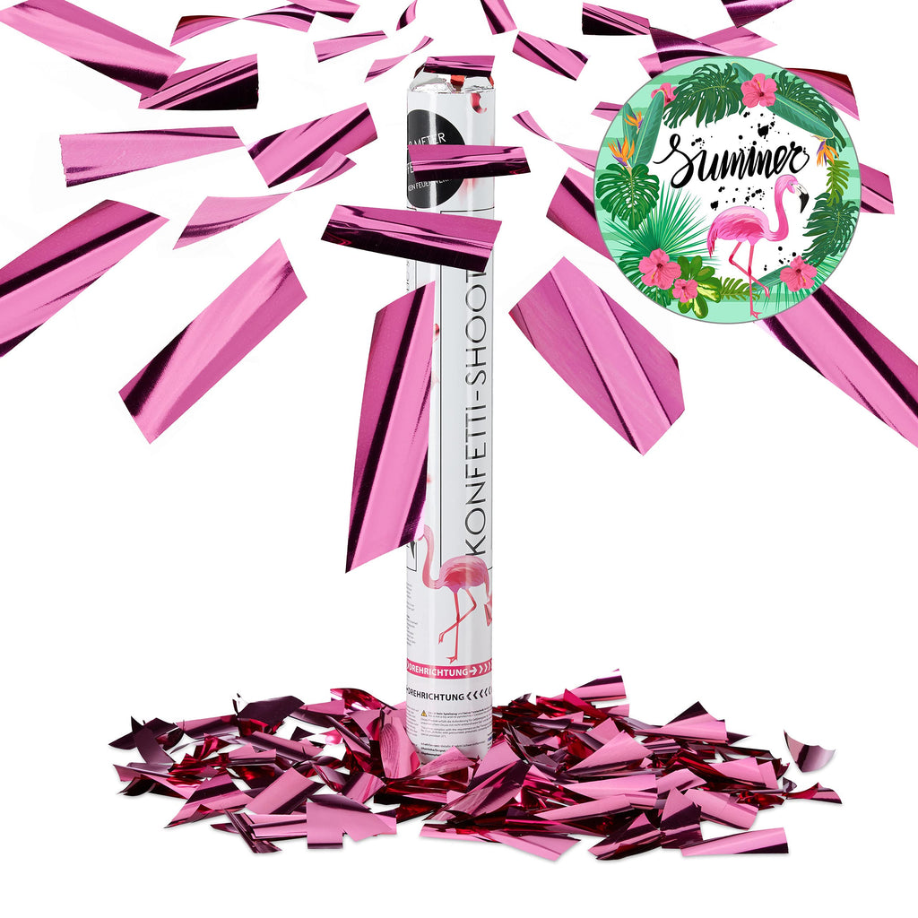 5-Pack Pink 40 cm Confetti Cannons for Party Celebrations