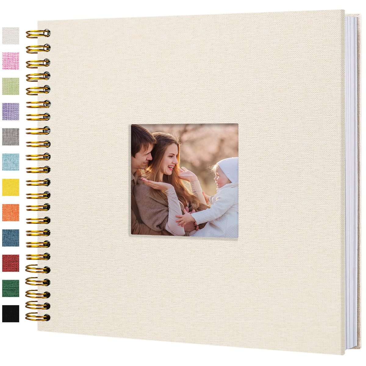 Linen Scrapbook Photo Album for Weddings & Memories