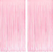2-Pack Foil Fringe Backdrop Curtains for Party Events