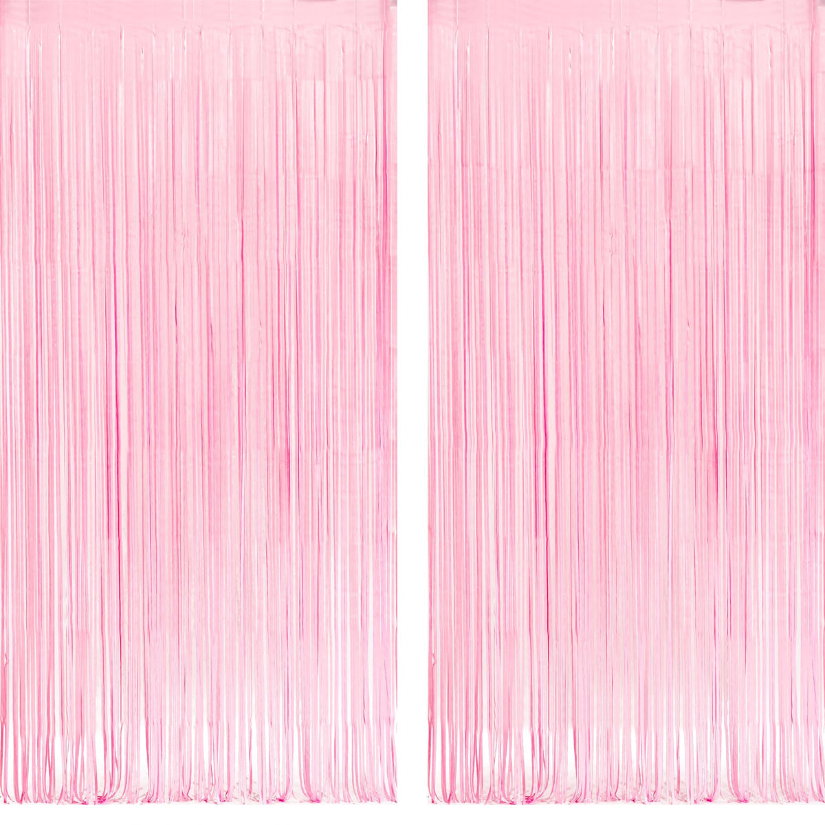 2-Pack Foil Fringe Backdrop Curtains for Party Events