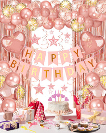 Happy Birthday Banner & Balloon Party Decoration Set