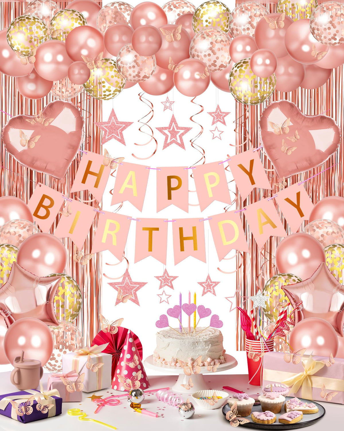 Happy Birthday Banner & Balloon Party Decoration Set