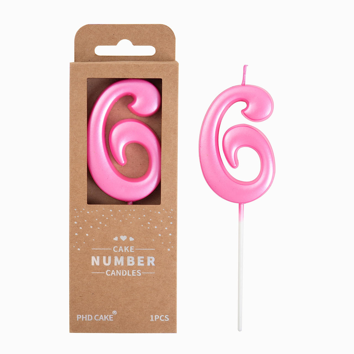 Large Elegant Number Candle for Birthday Cake Celebrations