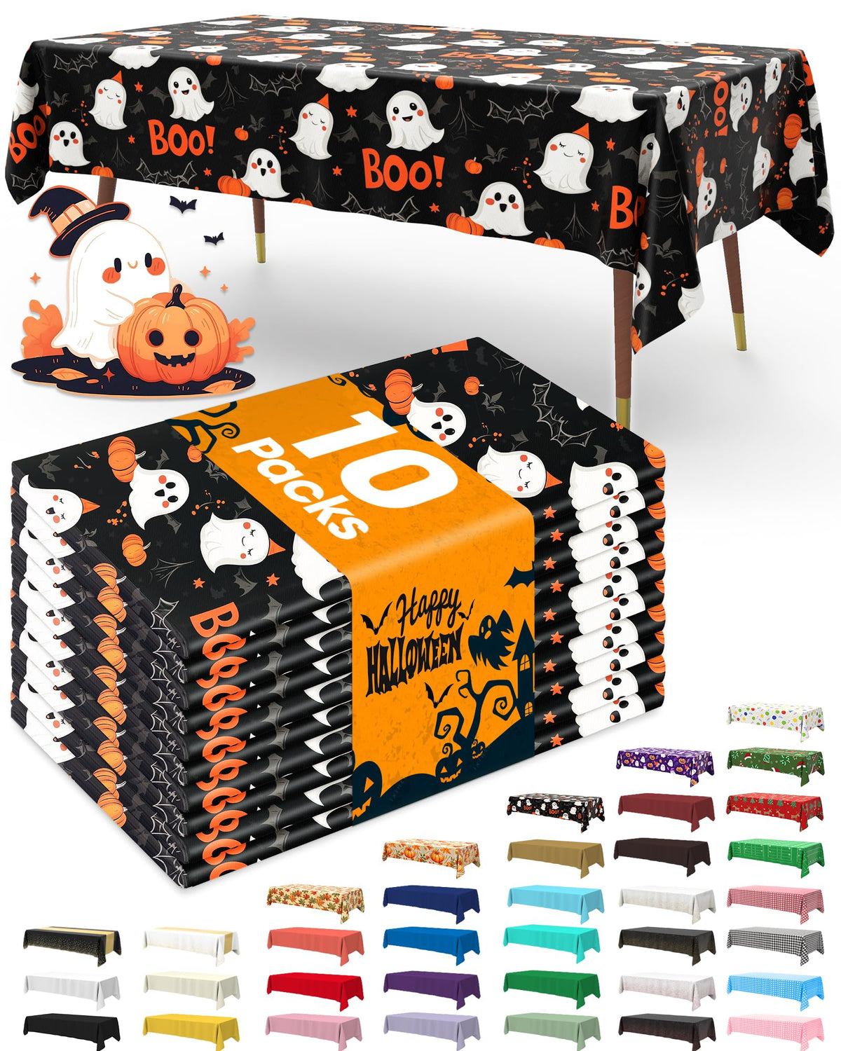 Disposable Plastic Tablecloth for Parties & Events