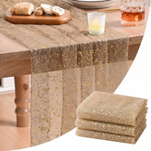 Metallic Foil Gauze Table Runner for Party Decor