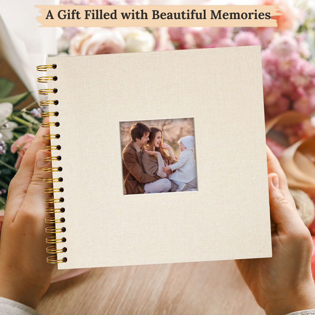 Linen Scrapbook Photo Album for Weddings & Memories