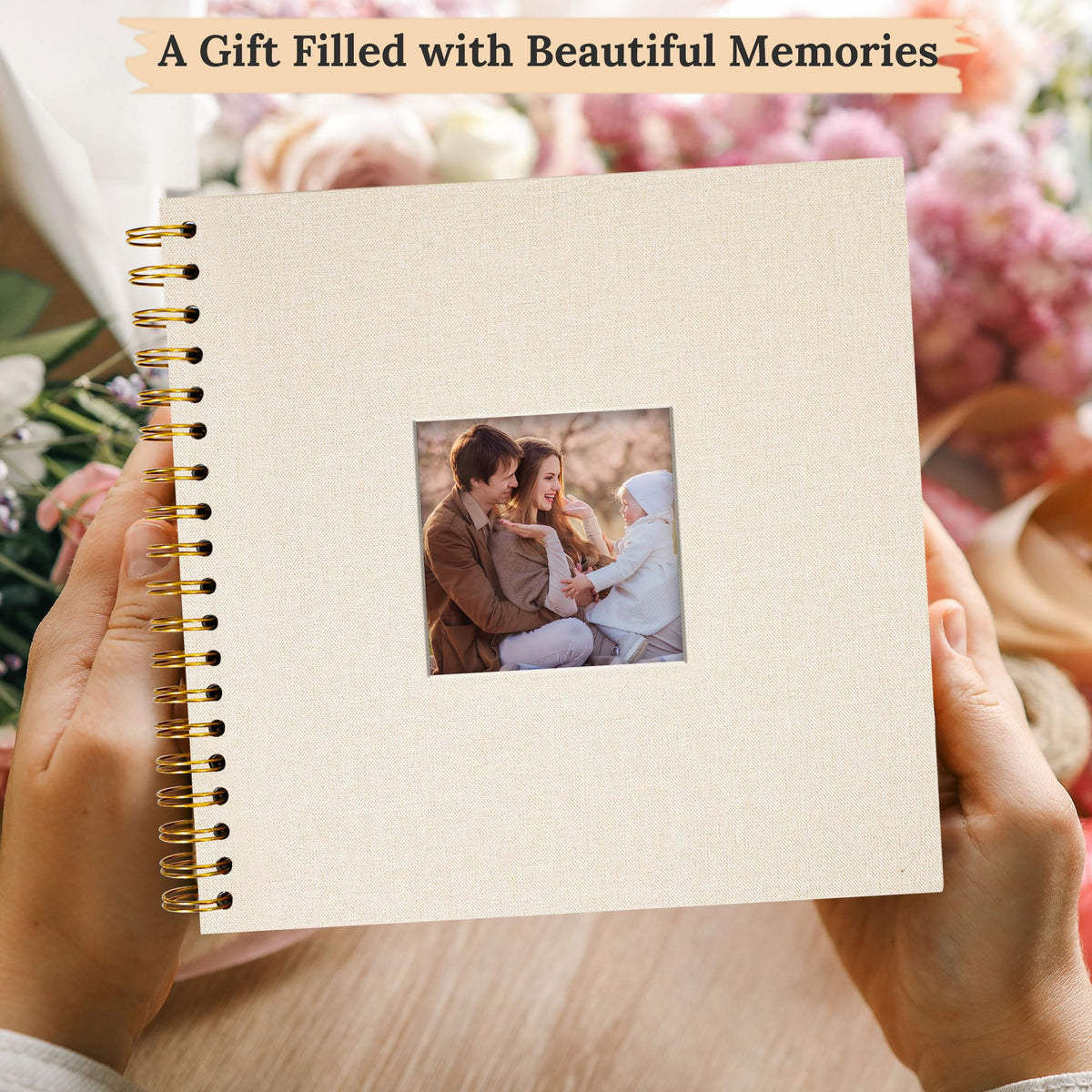 Linen Scrapbook Photo Album for Weddings & Memories