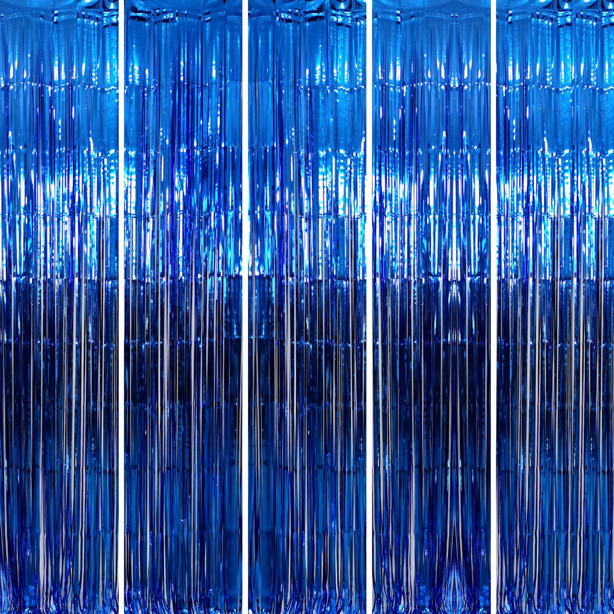 Metallic Tinsel Fringe Backdrop Curtain for Party Events