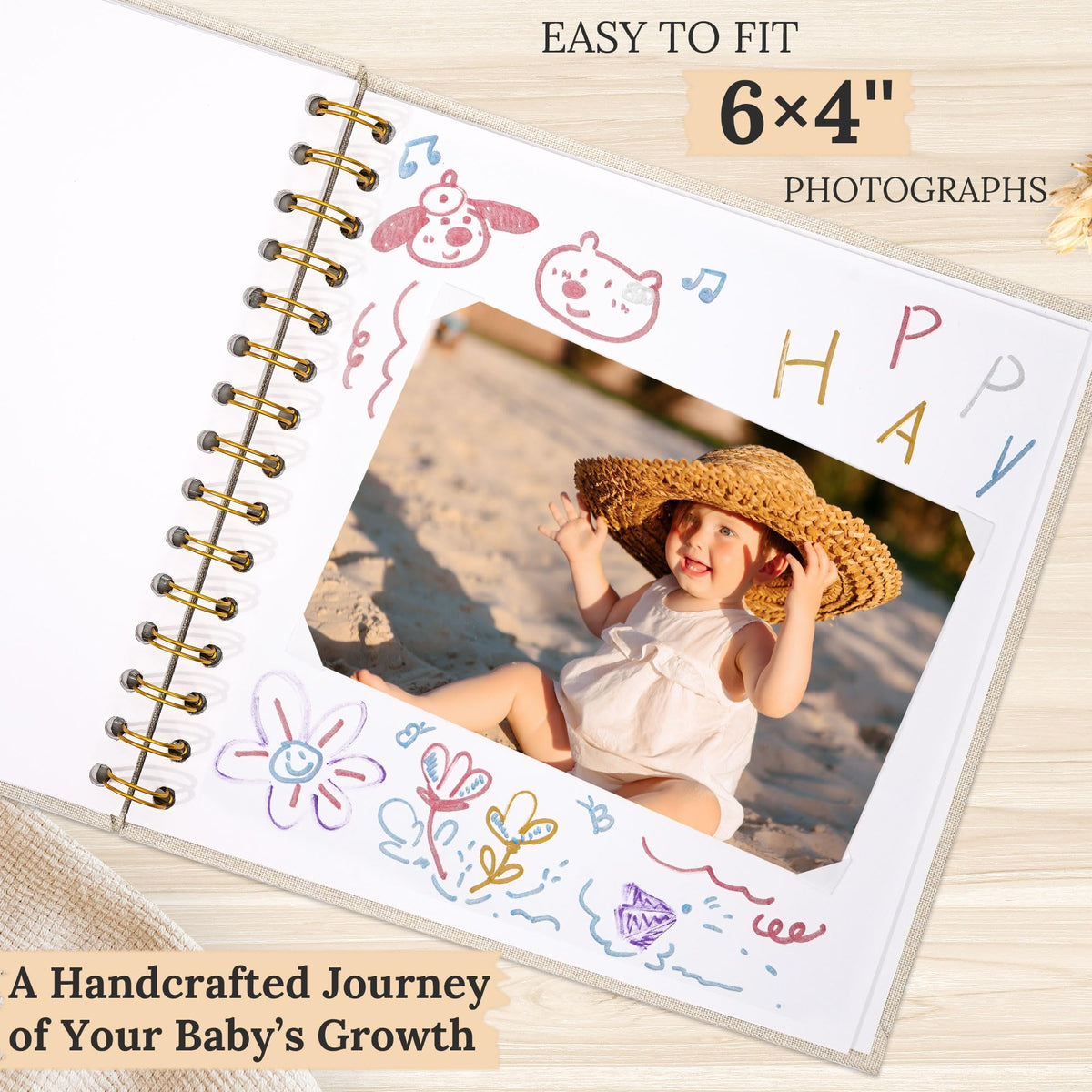 Linen Scrapbook Photo Album for Weddings & Memories