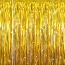 Metallic Tinsel Fringe Backdrop Curtain for Party Events