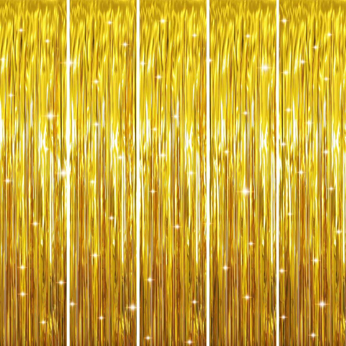 Metallic Tinsel Fringe Backdrop Curtain for Party Events