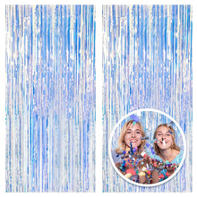 Metallic Foil Fringe Backdrop Curtain for Party Events