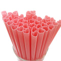 Red & Pink Heart-Shaped Drinking Straws for Parties