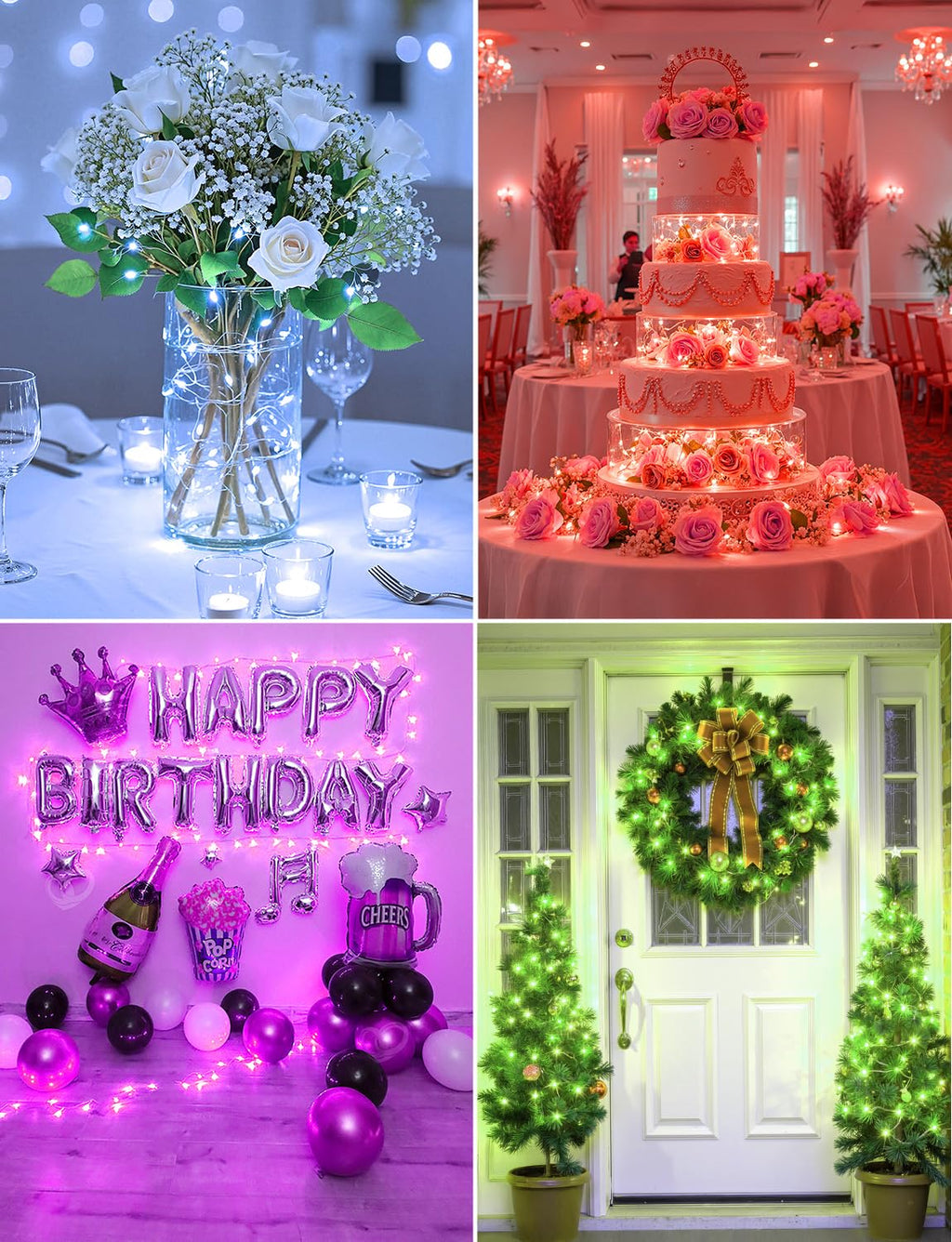 7-Foot Battery-Operated LED Fairy String Lights for Events