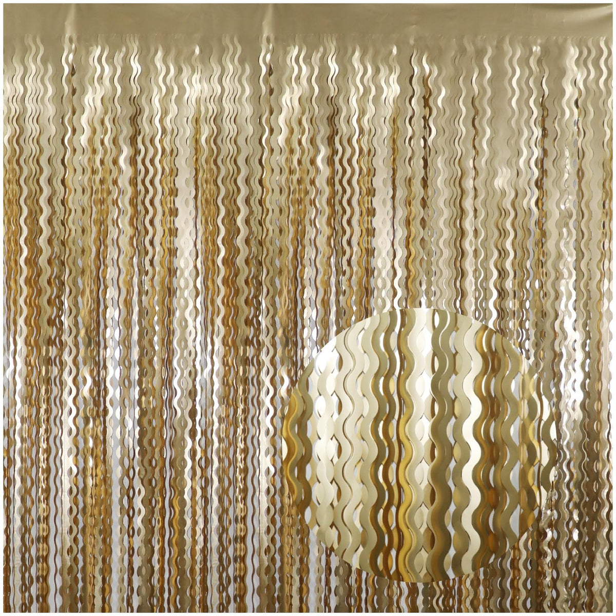 Metallic Tinsel Fringe Backdrop Curtain for Party Events