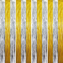 Metallic Tinsel Fringe Backdrop Curtain for Party Events