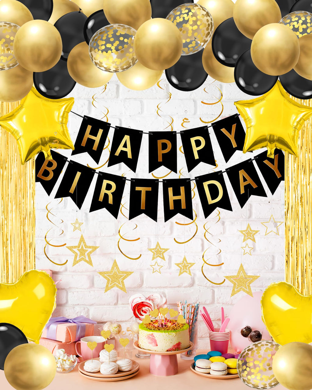 Happy Birthday Banner & Balloon Party Decoration Set