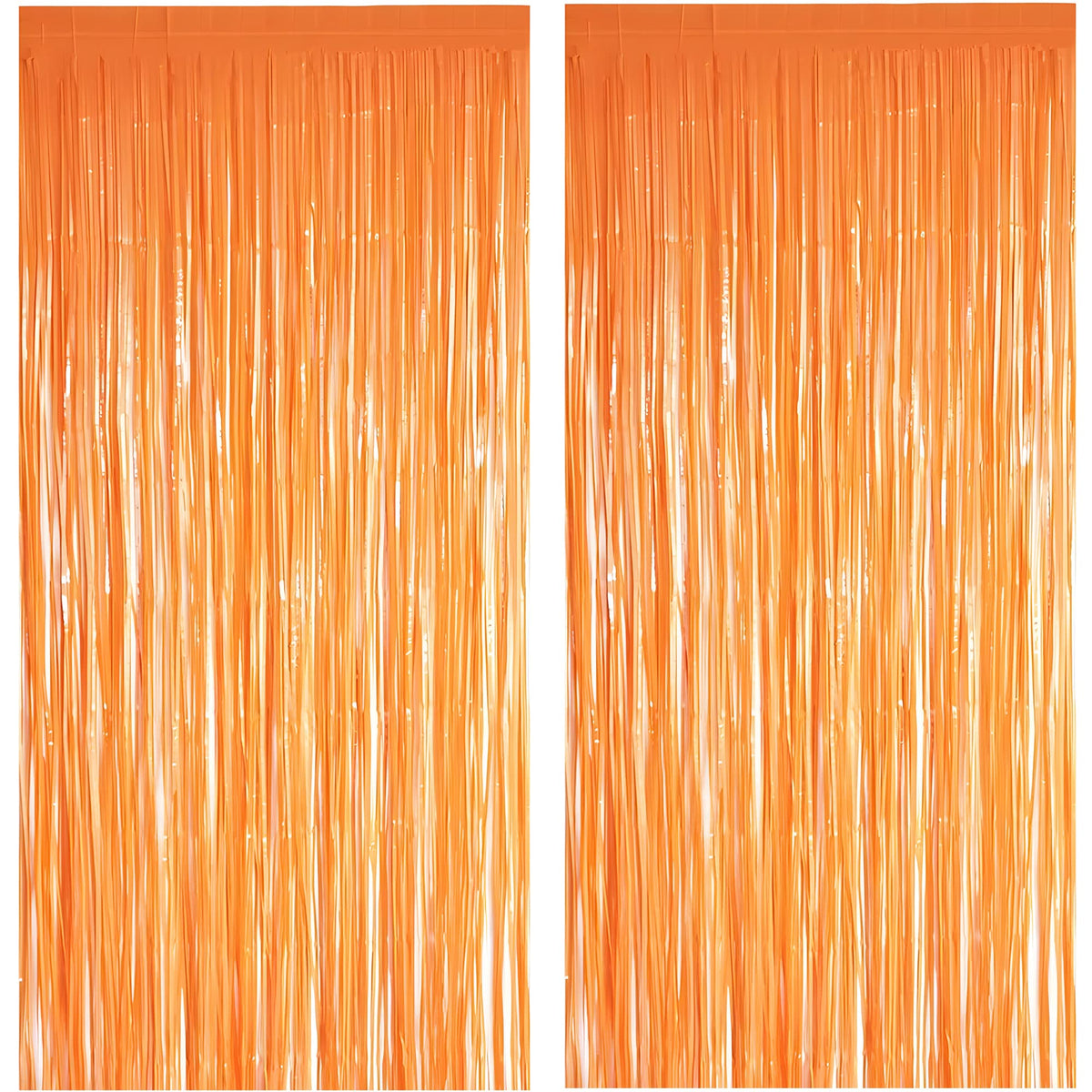 2-Pack Foil Fringe Backdrop Curtains for Party Events