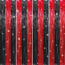 Metallic Tinsel Fringe Backdrop Curtain for Party Events