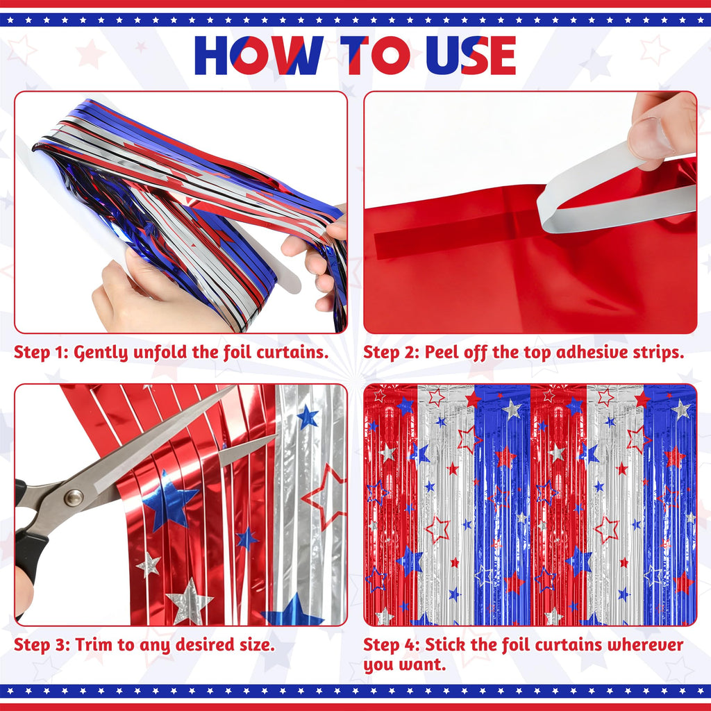 Colorful Foil Fringe Backdrop Curtain for Party Photos