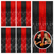 Foil Fringe Streamer Backdrop Curtain for Party Events