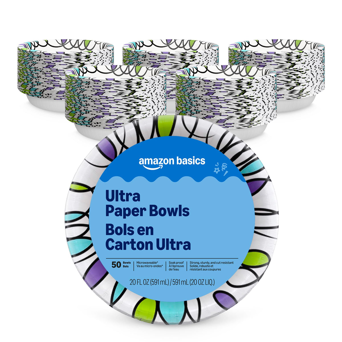 20-Ounce Disposable Paper Bowls for Parties & Events