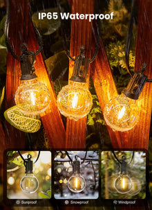 Dimmable G40 LED Outdoor String Lights for Patio Events