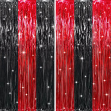 Metallic Tinsel Fringe Backdrop Curtain for Party Events