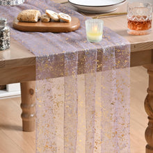 Metallic Foil Gauze Table Runner for Party Decor