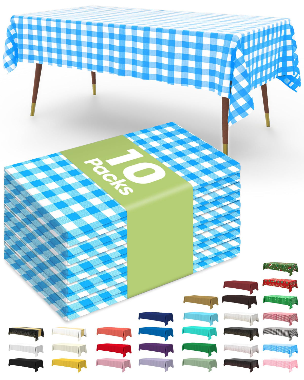 Disposable Plastic Tablecloth for Parties & Events